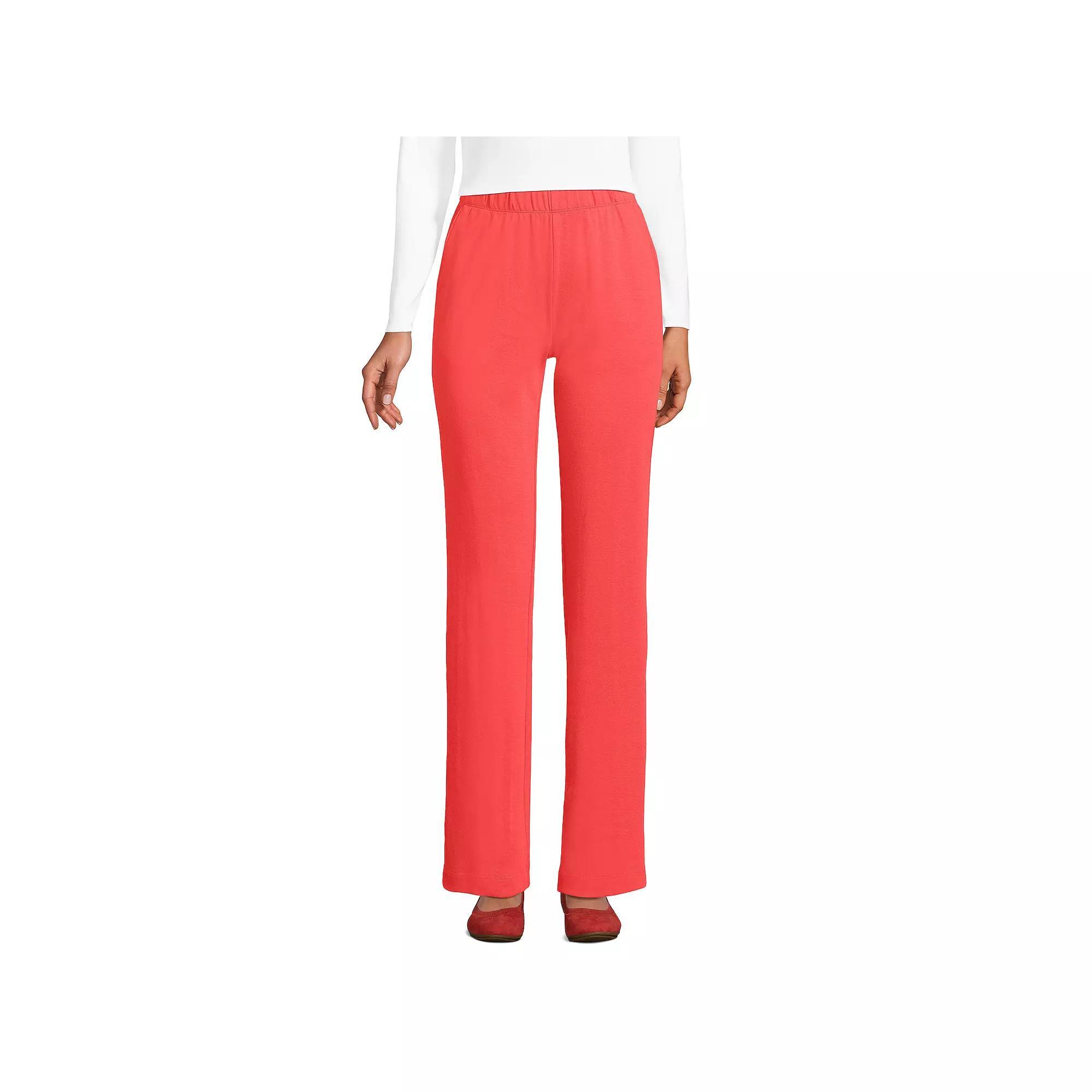 Women's Lands' End Sport Knit High Waist Pants, Size: XL, Red Desert Product Image