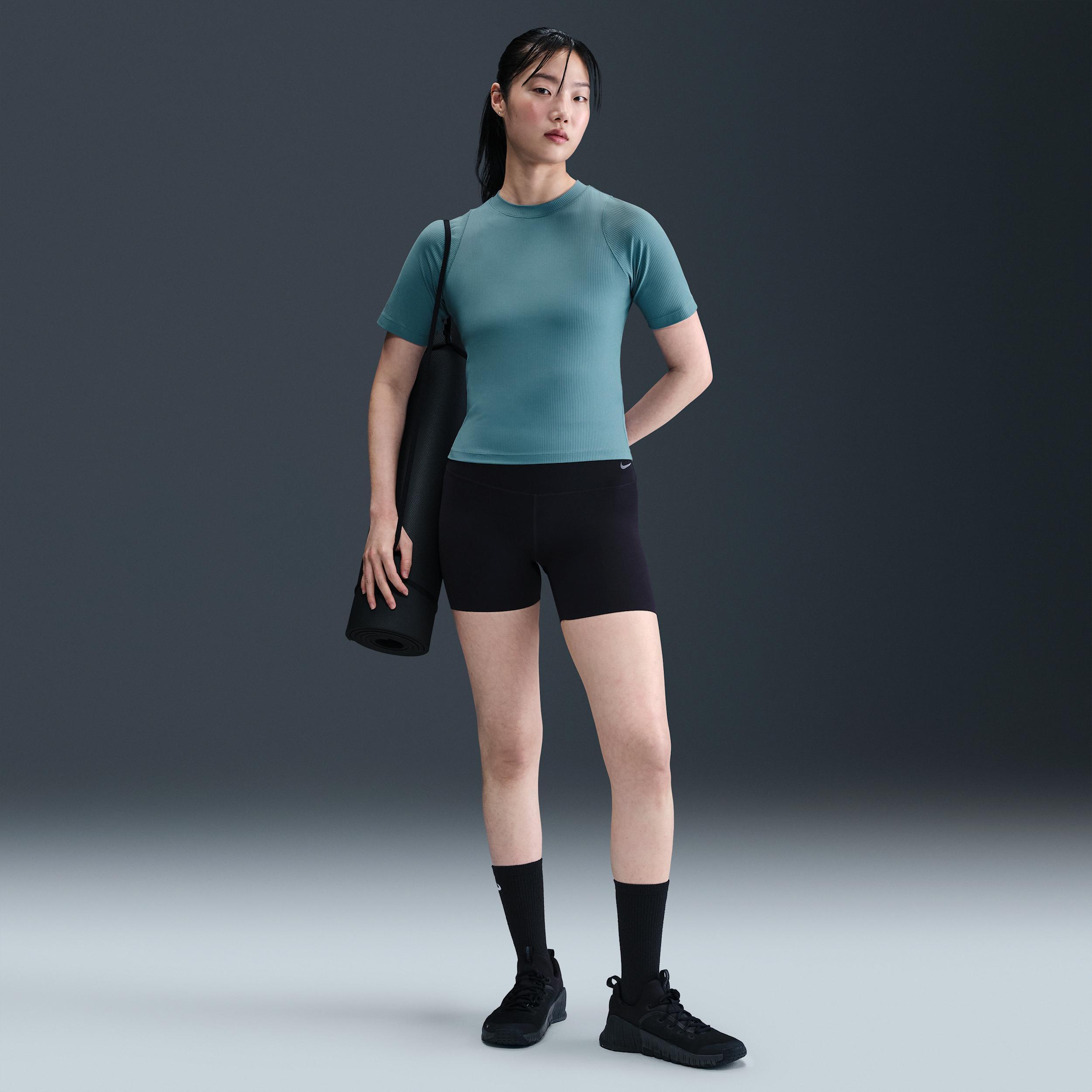 Nike Women's Zenvy Rib Dri-FIT Short-Sleeve Top Product Image