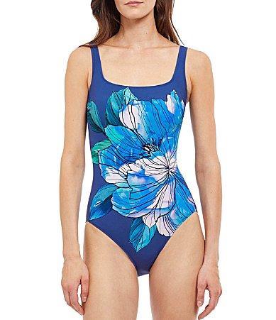 Womens Wild Flower One-Piece Swimsuit Product Image