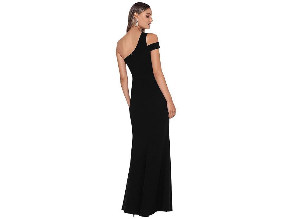XSCAPE Long Scuba Crepe One Shoulder Strap Women's Dress Product Image