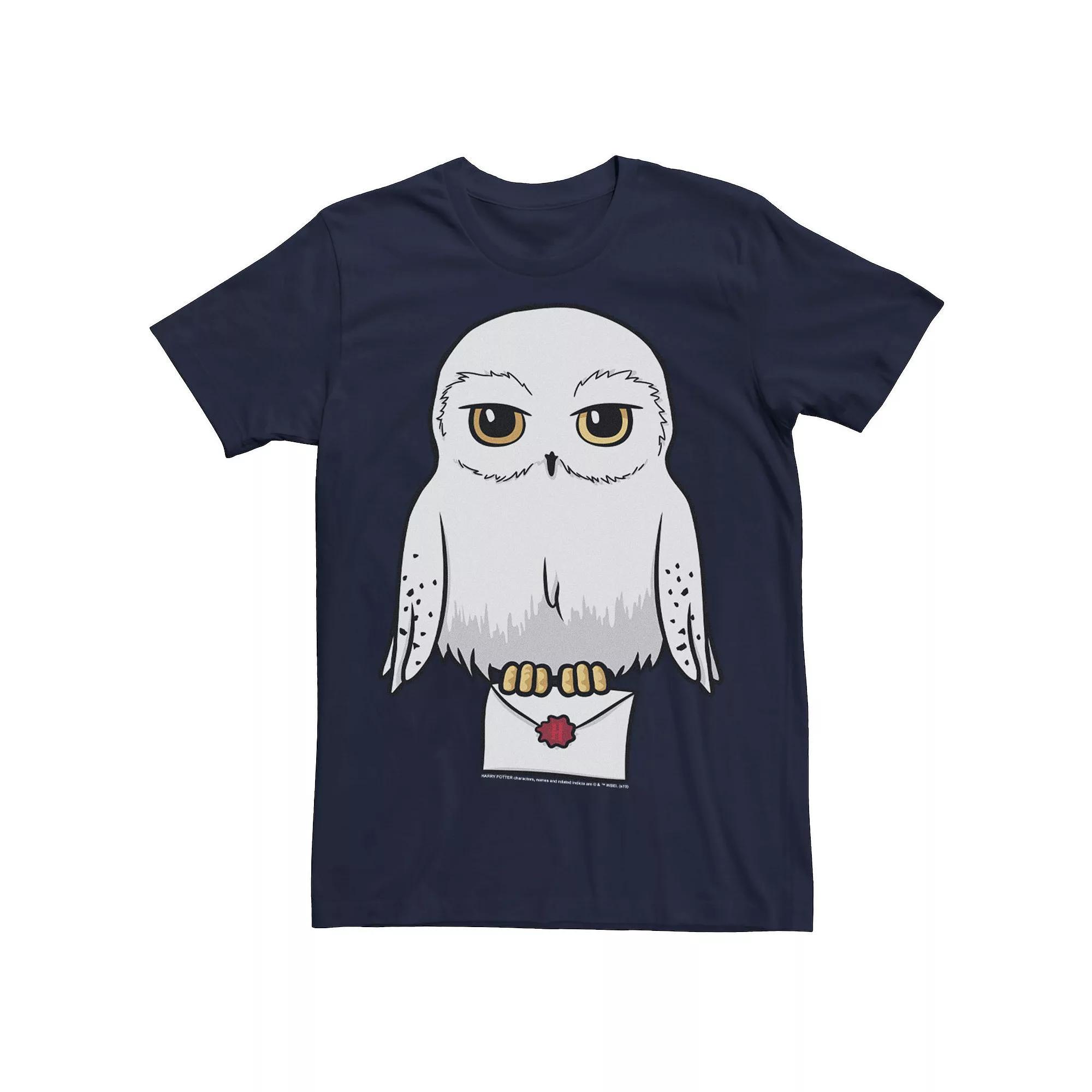 Men's Harry Potter Hedwig Cute Cartoon Portrait Tee, Size: Small, Blue Product Image