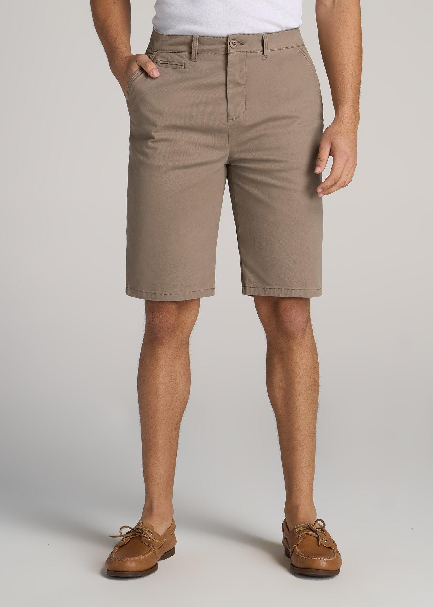 Chino Shorts for Tall Men in Fatigue Green Product Image