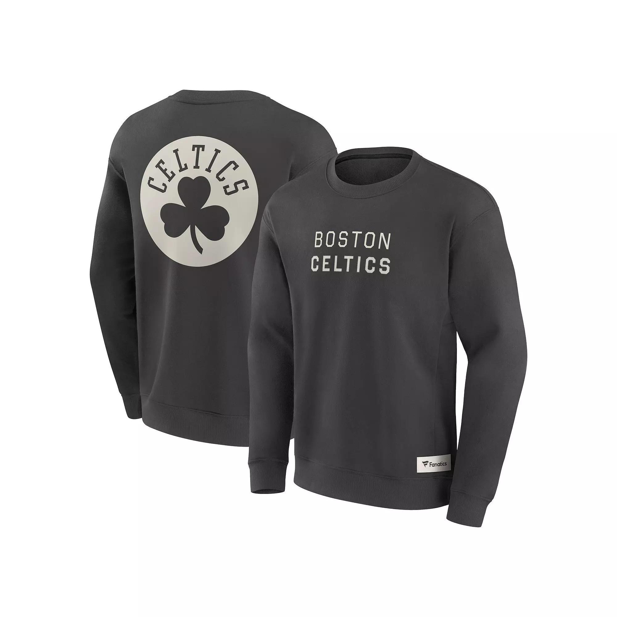 Men's Fanatics Gray Boston Celtics Elements Future Ground Lettering Pullover Sweatshirt, Size: XL, Grey Product Image