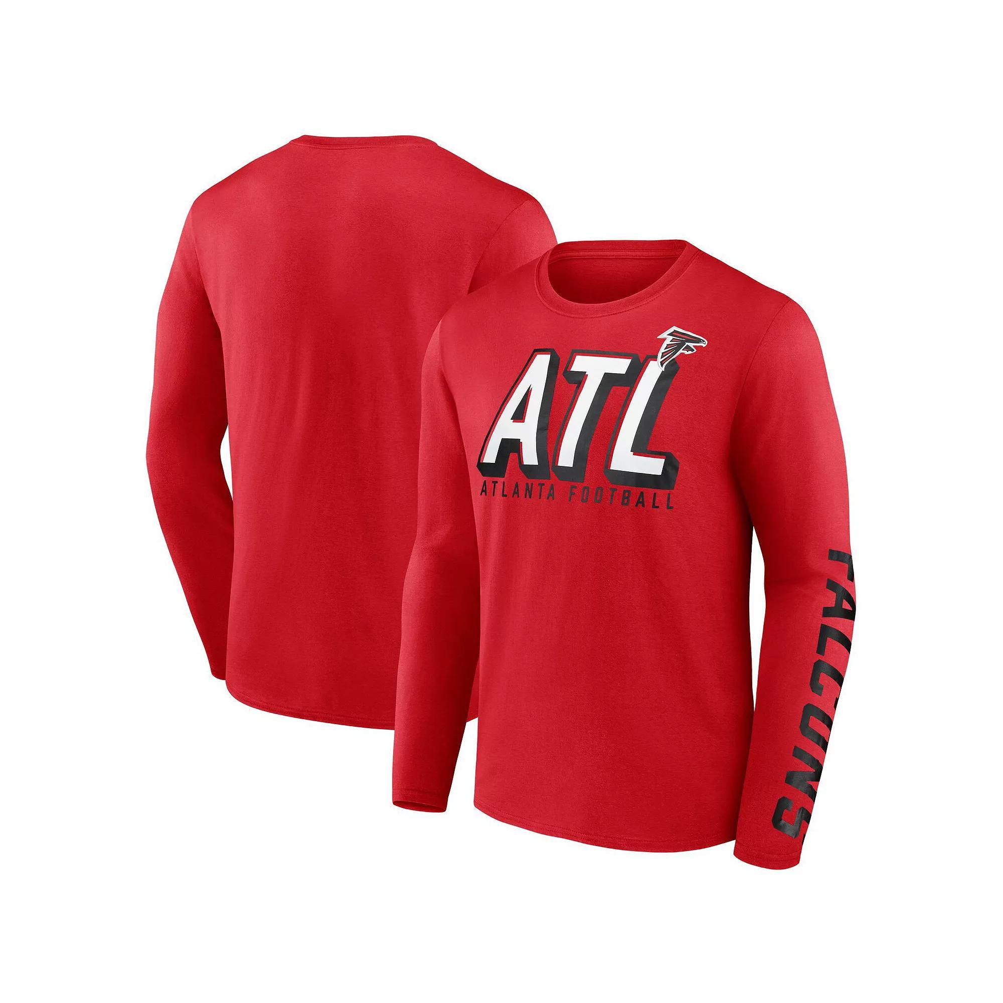 Men's Fanatics  Red Atlanta Falcons Long Sleeve T-Shirt, Size: Small Product Image