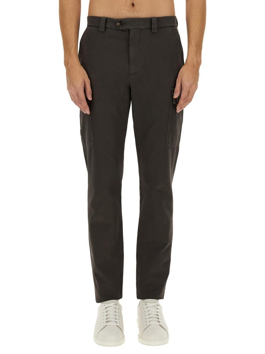 BRUNELLO CUCINELLI Belt-loop Casual Pants In Brown Product Image