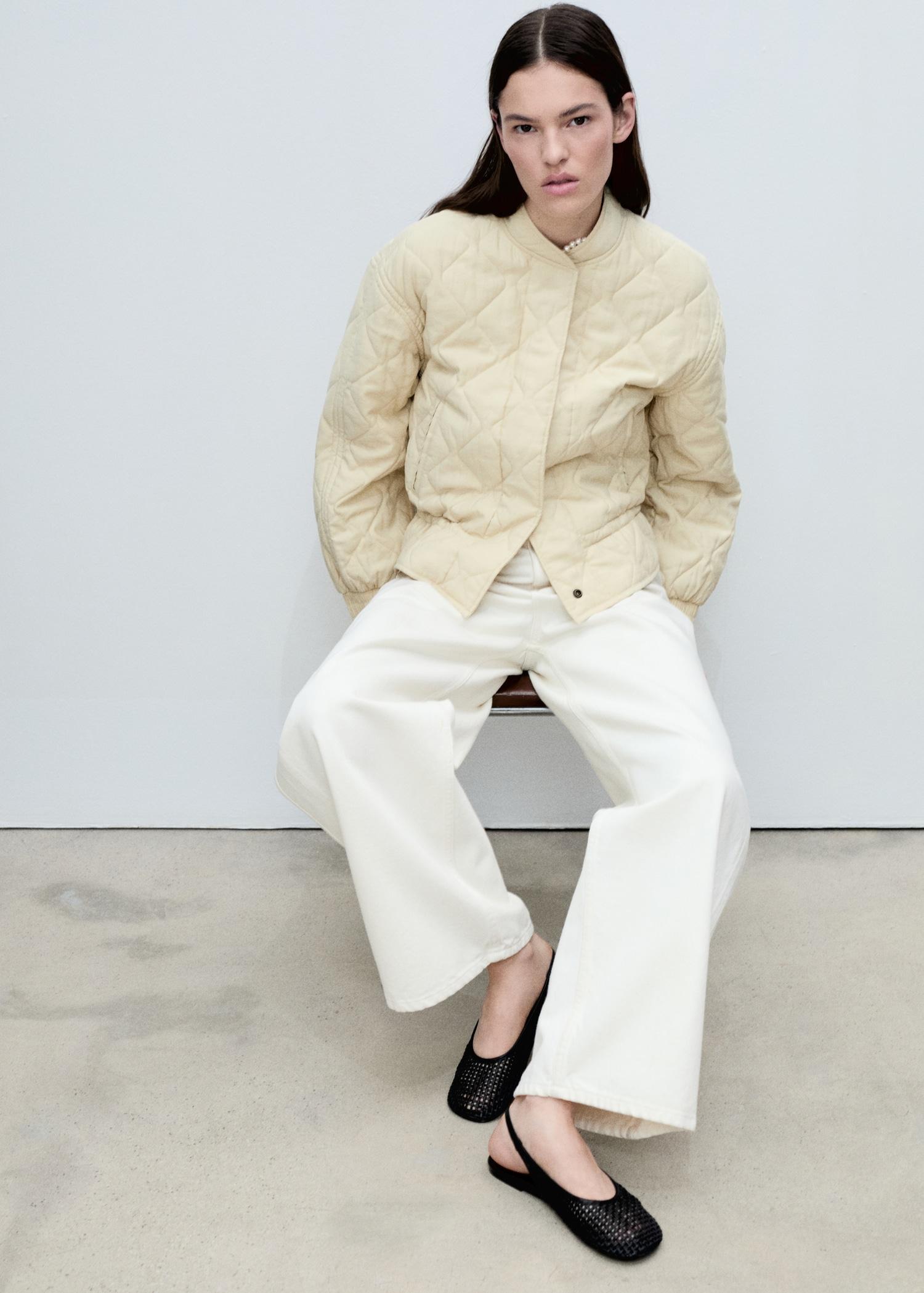 Quilted bomber jacket - Women | MANGO USA Product Image