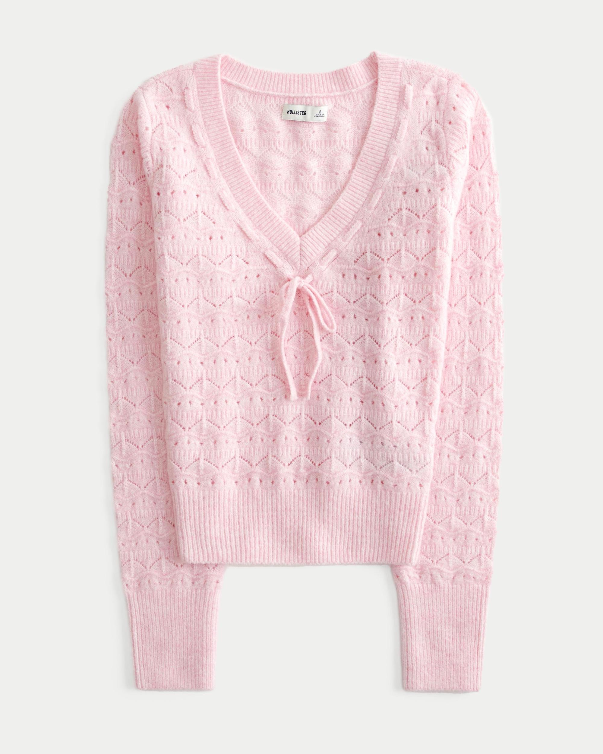 Stitchy V-Neck Sweater Product Image