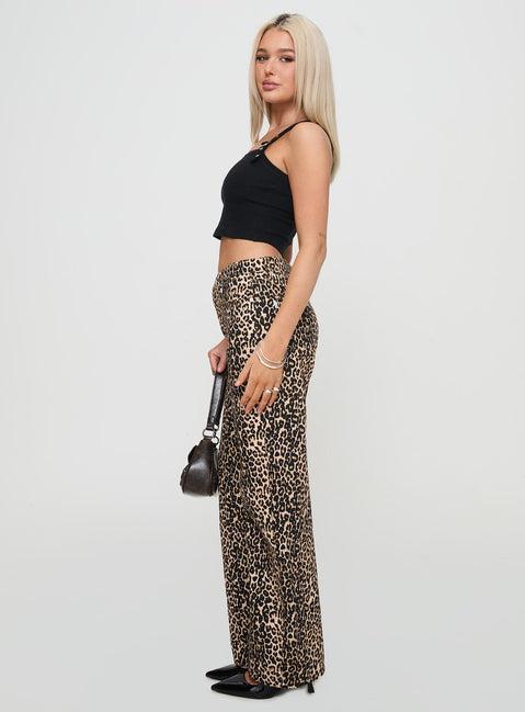 Pezzi Straight Leg Jeans Leopard Product Image