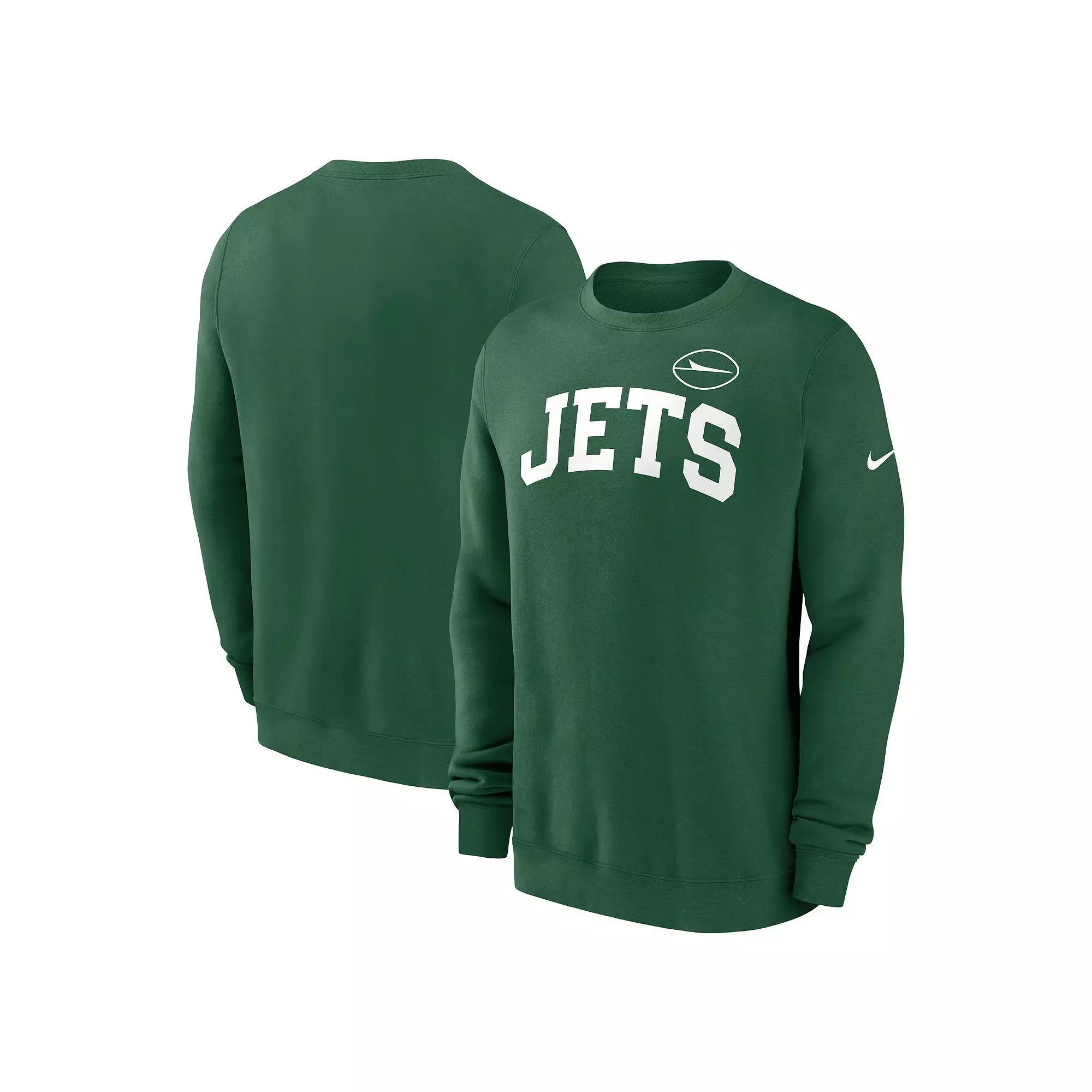 Men's Nike Green New York Jets Club Pullover Sweatshirt, Size: 2XL Product Image