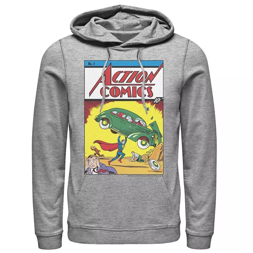 Men's DC Comics Superman No. 1 Comic Cover Hoodie, Size: 3XL, Athletic Grey Product Image