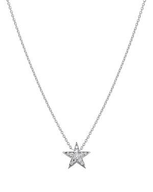 Womens Tiny Treasures 18K White Gold & 0.26 TCW Diamond Star Necklace Product Image