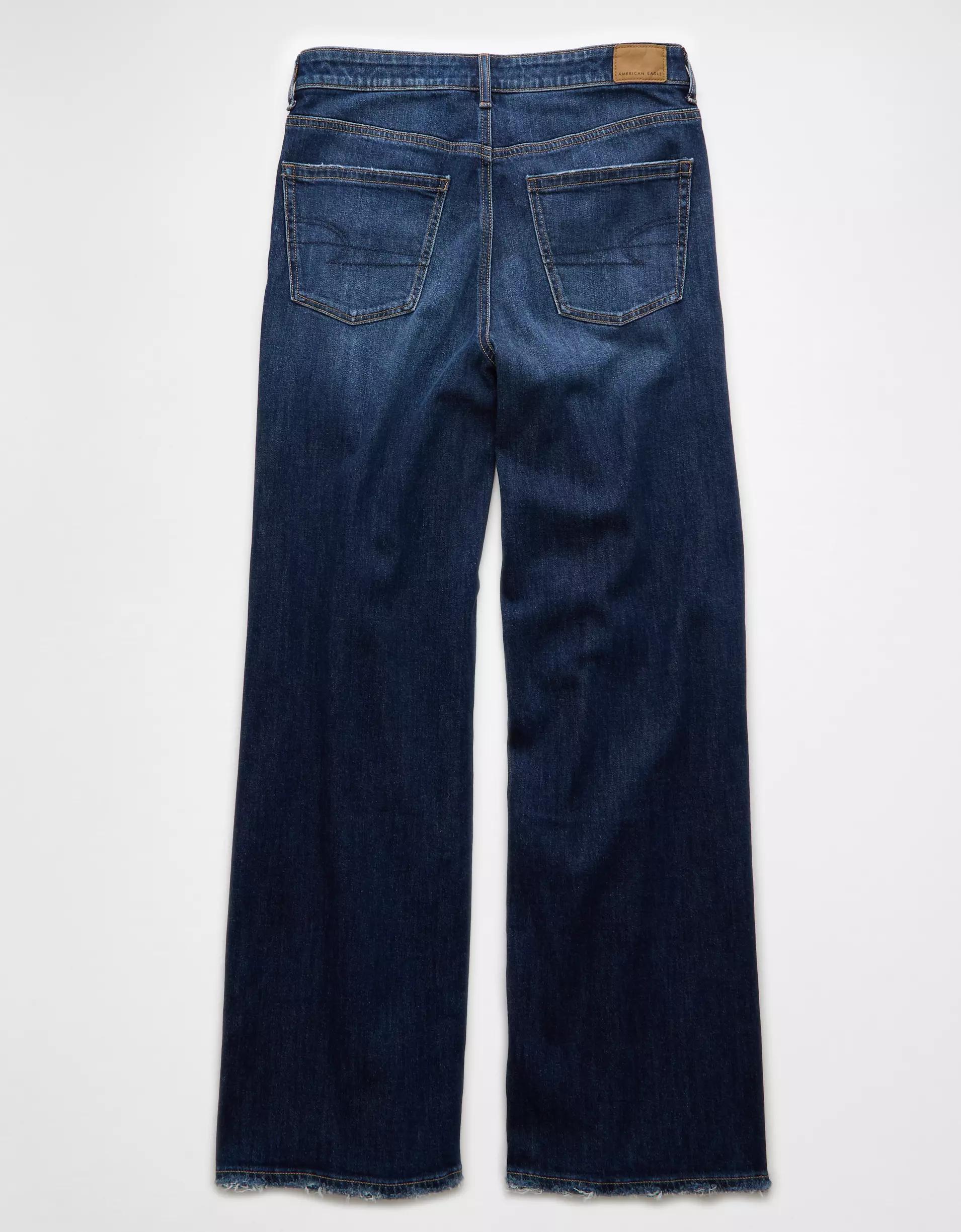 AE Dreamy Drape Stretch Super High-Waisted Baggy Wide-Leg Jean Product Image