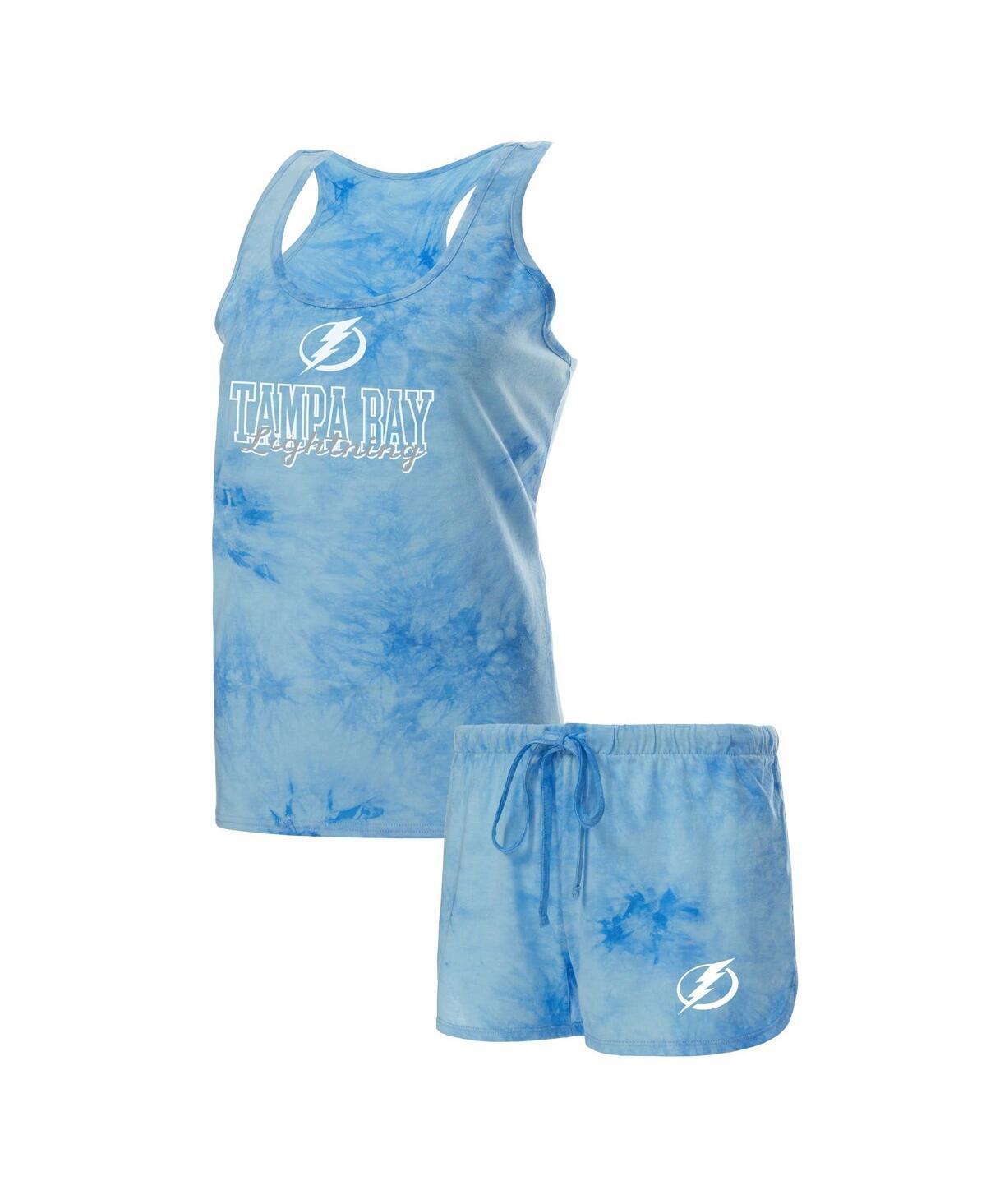 Women's Concepts Sport Blue Tampa Bay Lightning Billboard Tank Top & Shorts Sleep Set, Size: Large, Lgh Blue Product Image