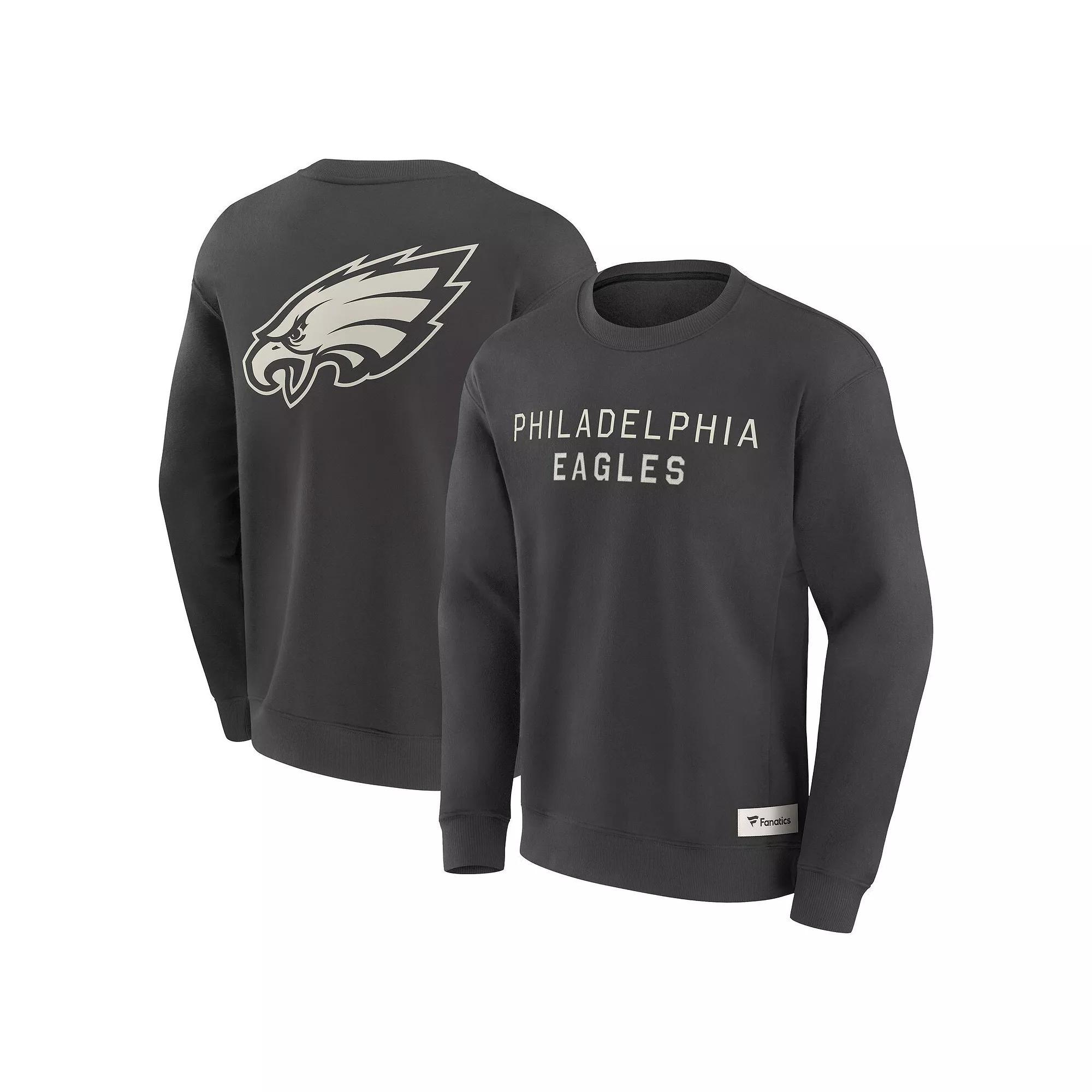 Men's Fanatics Charcoal Philadelphia Eagles Elements Future Ground Lettering Pullover Sweatshirt, Size: XL Product Image