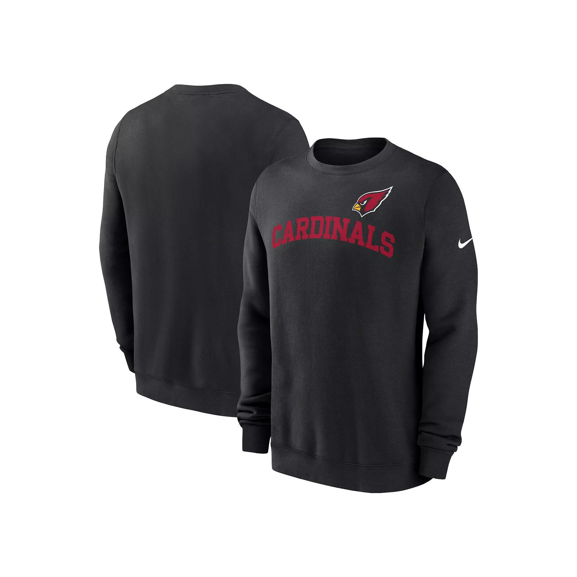 Men's Nike Black Arizona Cardinals Club Pullover Sweatshirt, Size: 3XL Product Image