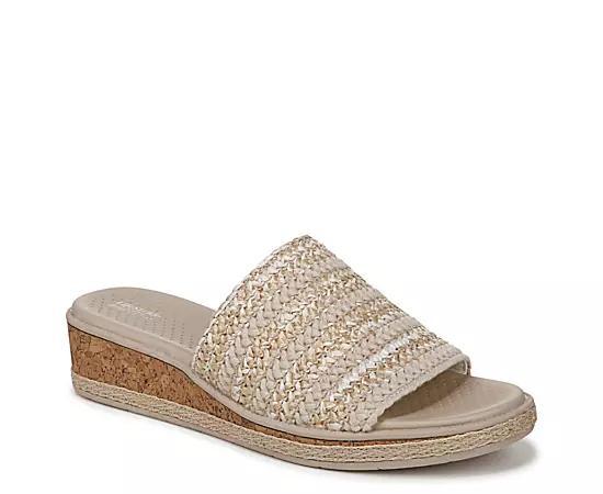 LifeStride Breezy Women's Slide Sandals, Size: 8, White Raffia Product Image