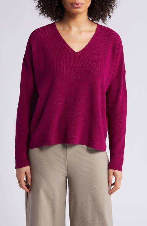 Eileen Fisher V-Neck Pullover (Watermelon) Women's Clothing Product Image