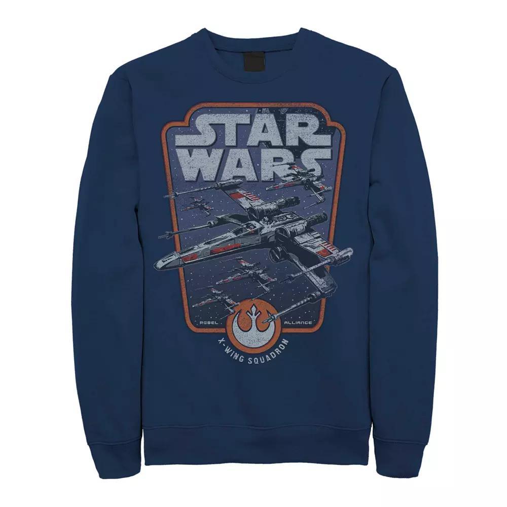 Men's Star Wars X-Wing Squadron Logo Fleece Sweater, Size: XL, Blue Product Image