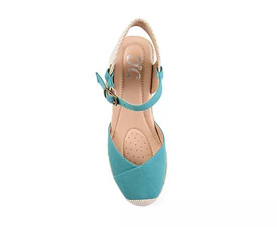 Journee Ashlyn Womens Wedges Blue Product Image