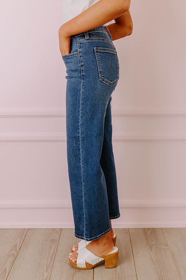 Just USA Wren High Waist Straight Leg Jean in Dark Wash Product Image