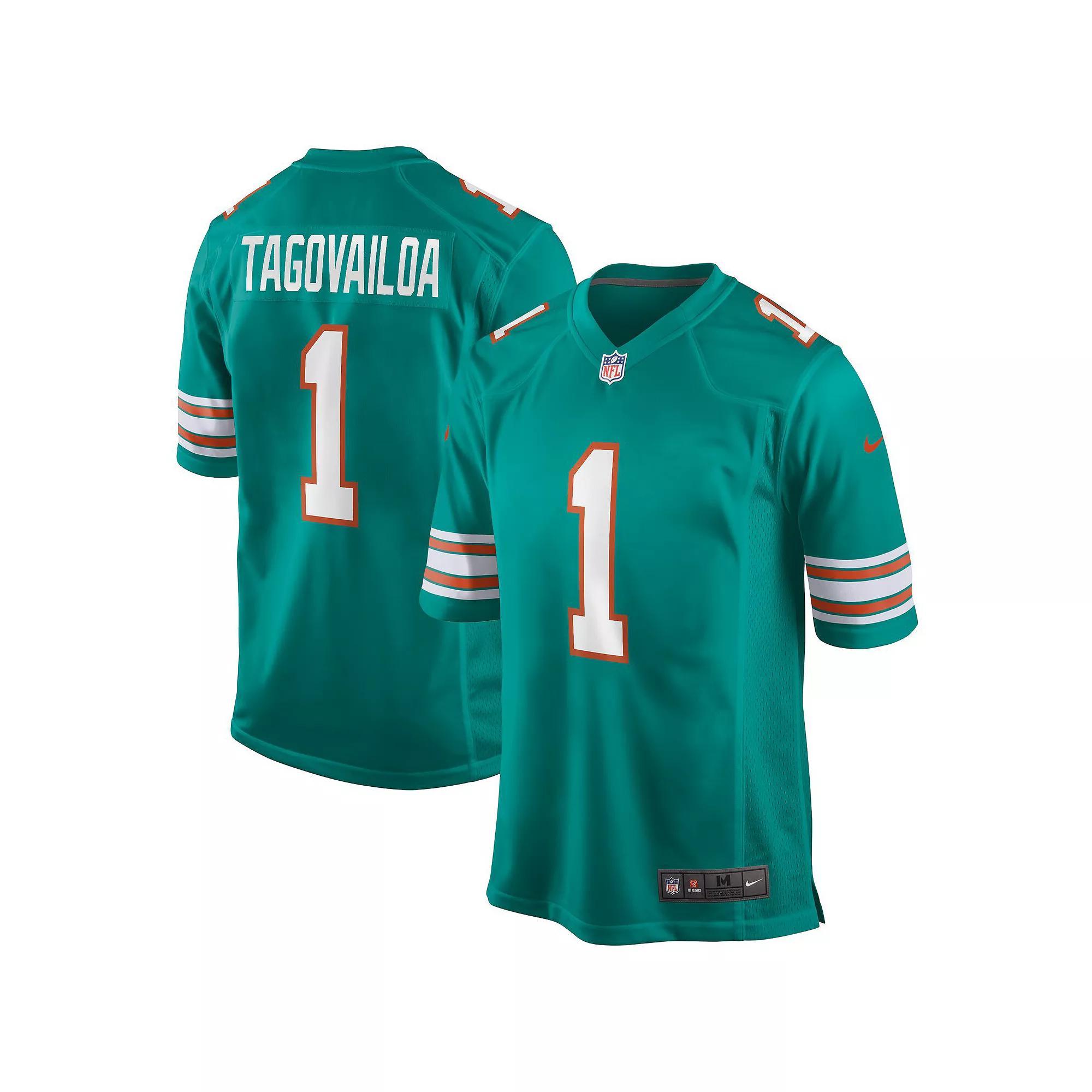 Men's Nike Tua Tagovailoa Aqua Miami Dolphins Alternate Game Jersey, Size: 3XL, Turquoise A Product Image