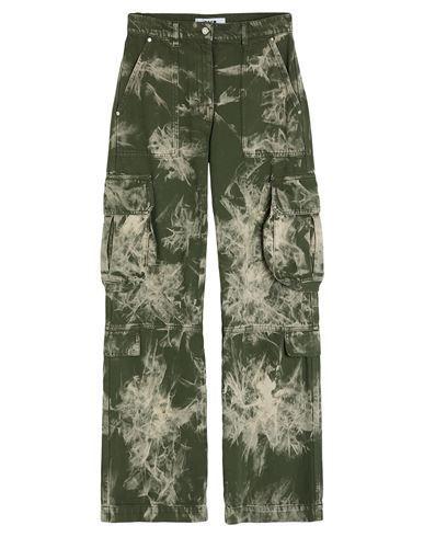 MSGM Green Tie-dye Denim Cargo Pants In 37 Green Product Image