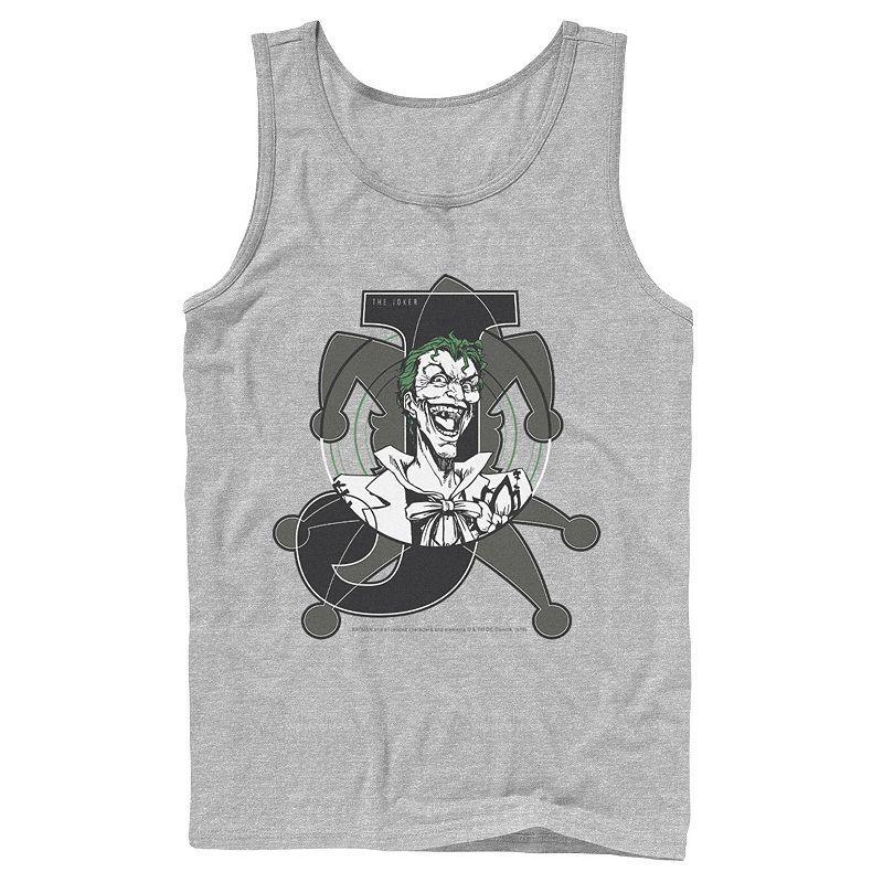 Men's DC Comics Joker Card Laughing Poster Tank Top, Size: Large, Black Product Image