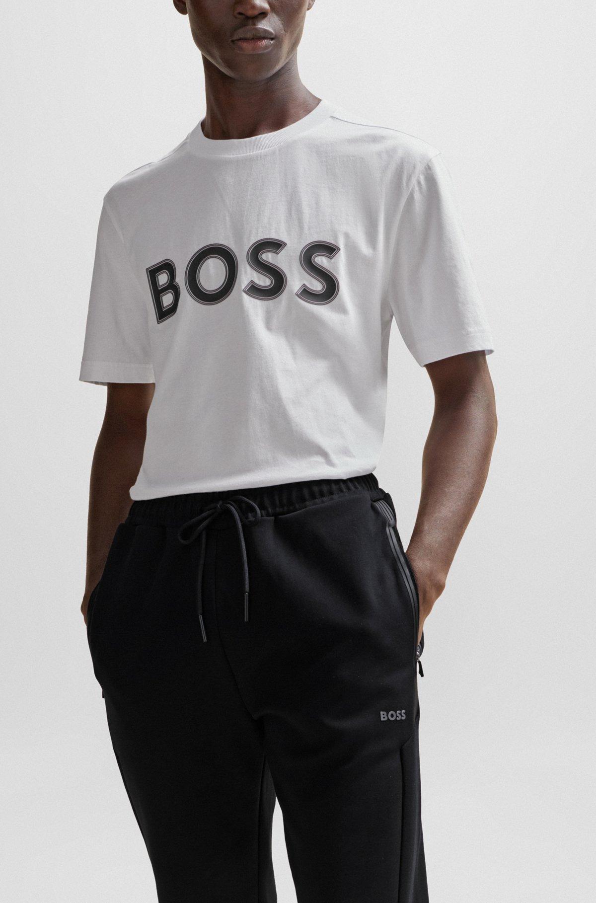 Cotton-blend tracksuit bottoms with HD logo print Product Image