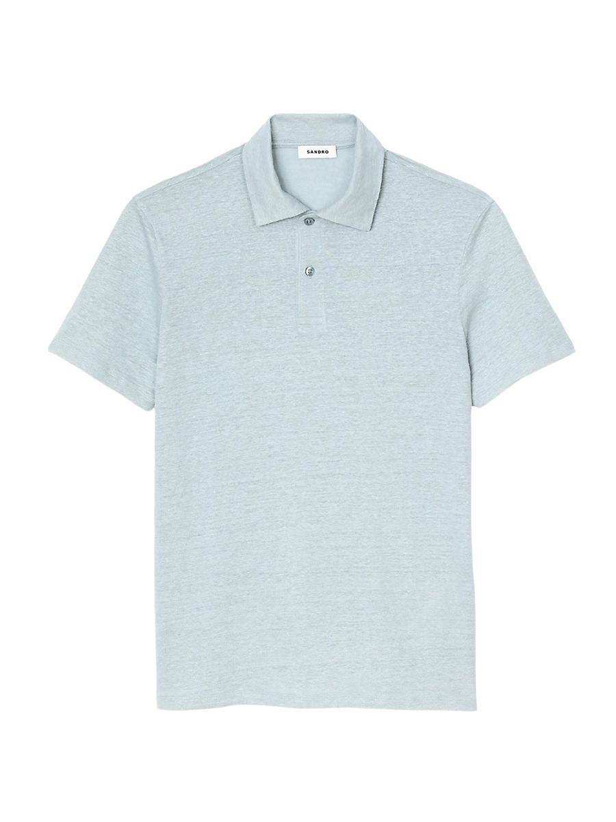 Mens Linen Polo Shirt Product Image