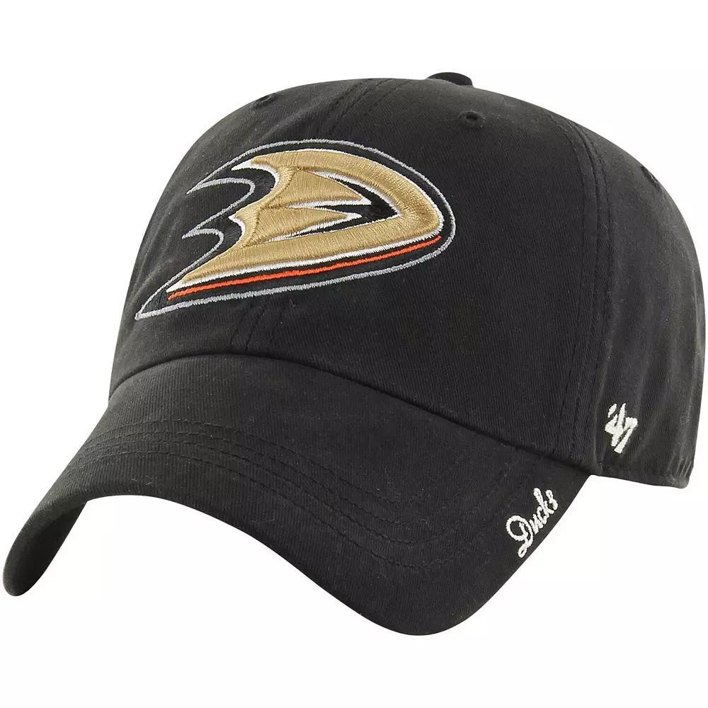 Women's '47  Black Anaheim Ducks Miata Clean Up Adjustable Hat, Dks Black Product Image