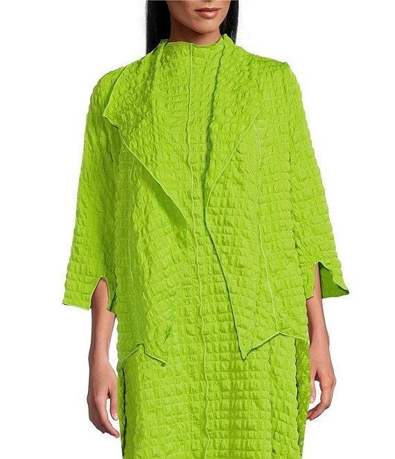IC Collection Pucker Shawl Collar Open Front Bracelet Sleeve Jacket Product Image