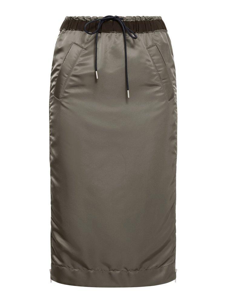 SACAI Elasticated Waist Drawstring Skirt In Green Product Image