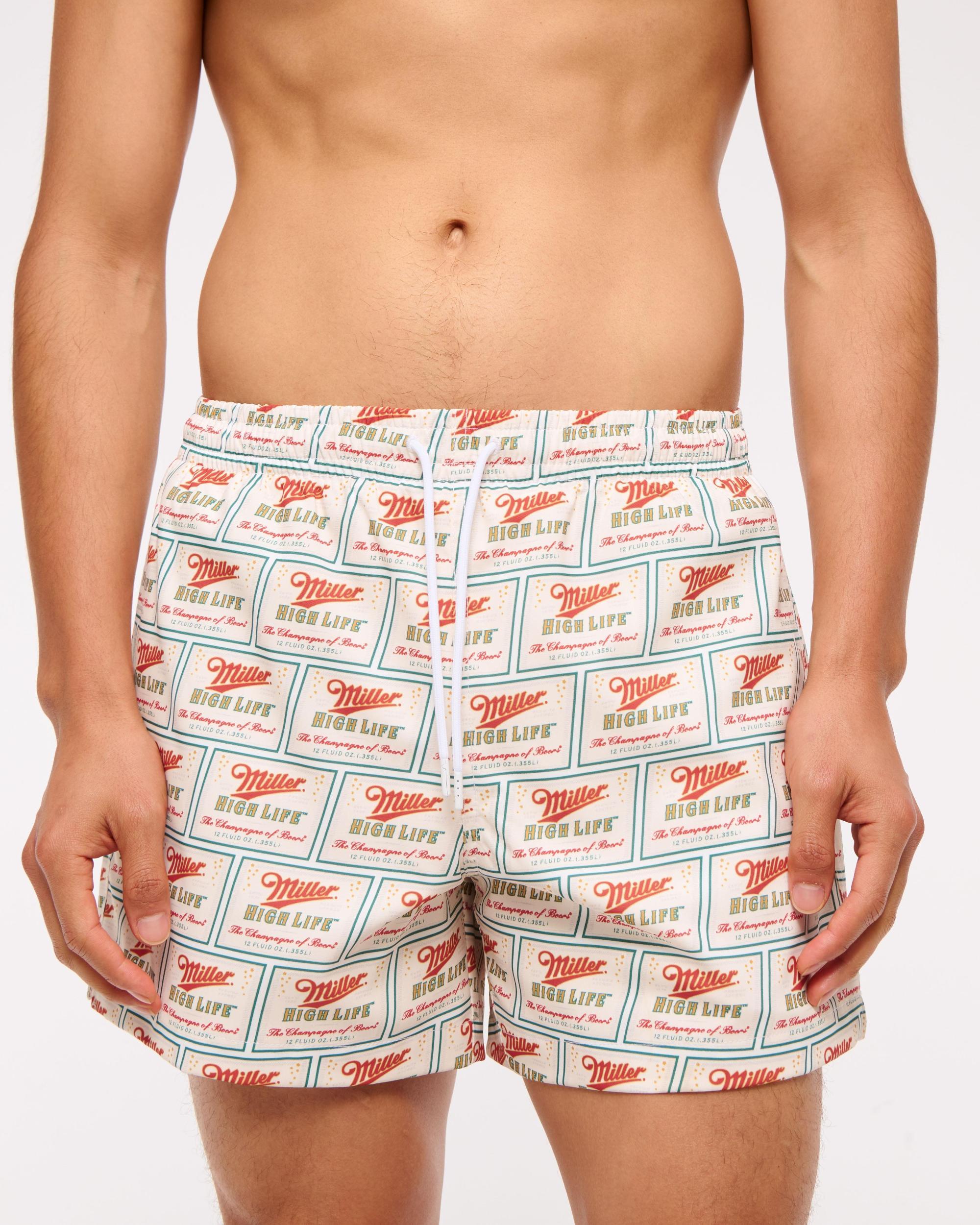 Pull-On Wide Seersucker Swim Trunk Product Image
