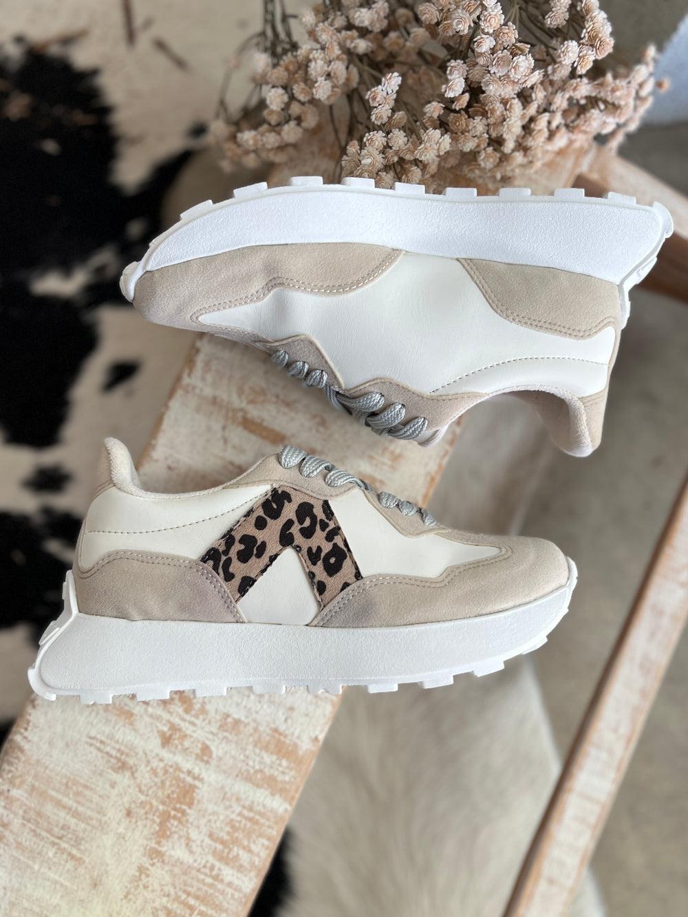 Smith Tan Leopard Sneakers Product Image