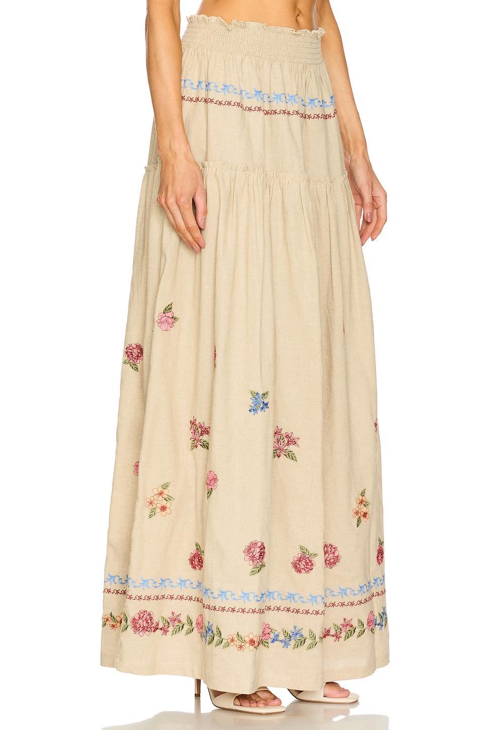 Jenna Blush Maxi Skirt Agua Bendita Product Image