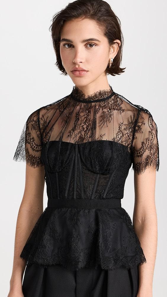 SIMKHAI Kehlani Lace Bustier Top | Shopbop Product Image