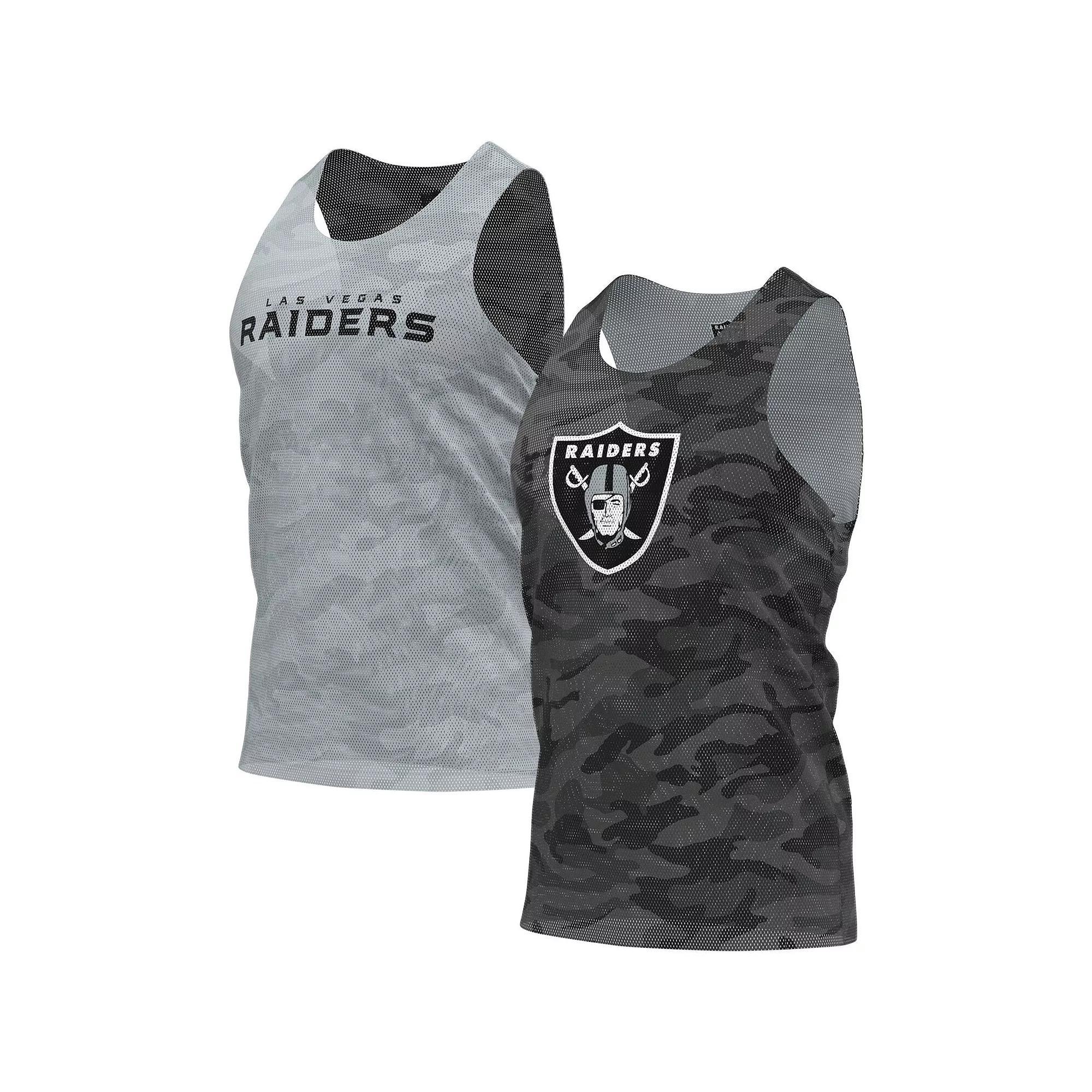 Men's FOCO Black/Gray Las Vegas Raiders Reversible Mesh Tank Top, Size: Small, Lvr Black Product Image