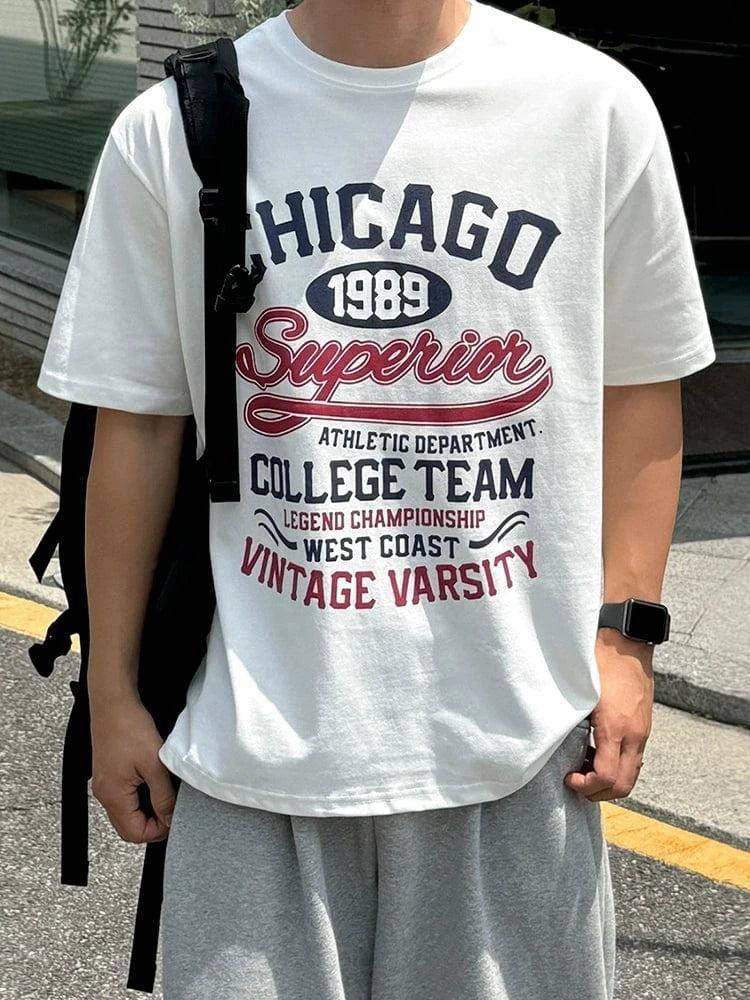 RT No. 18267 WHITE LETTERED CHICAGO SHORT SLEEVE Product Image