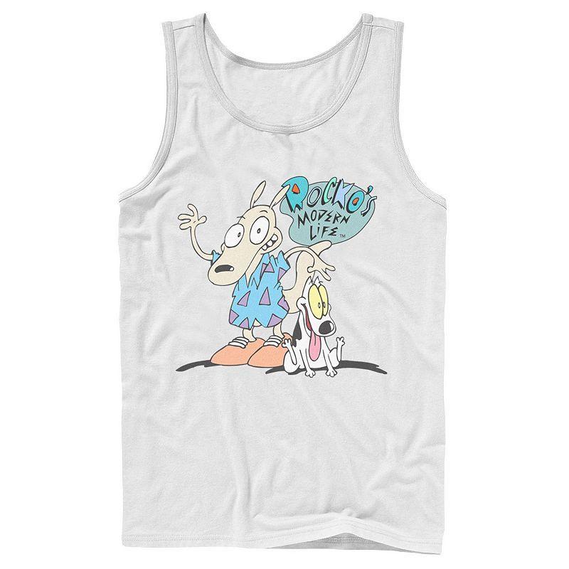 Men's Nickelodeon Rocko's Modern Life Show Intro Tank Top, Size: Large, White Product Image