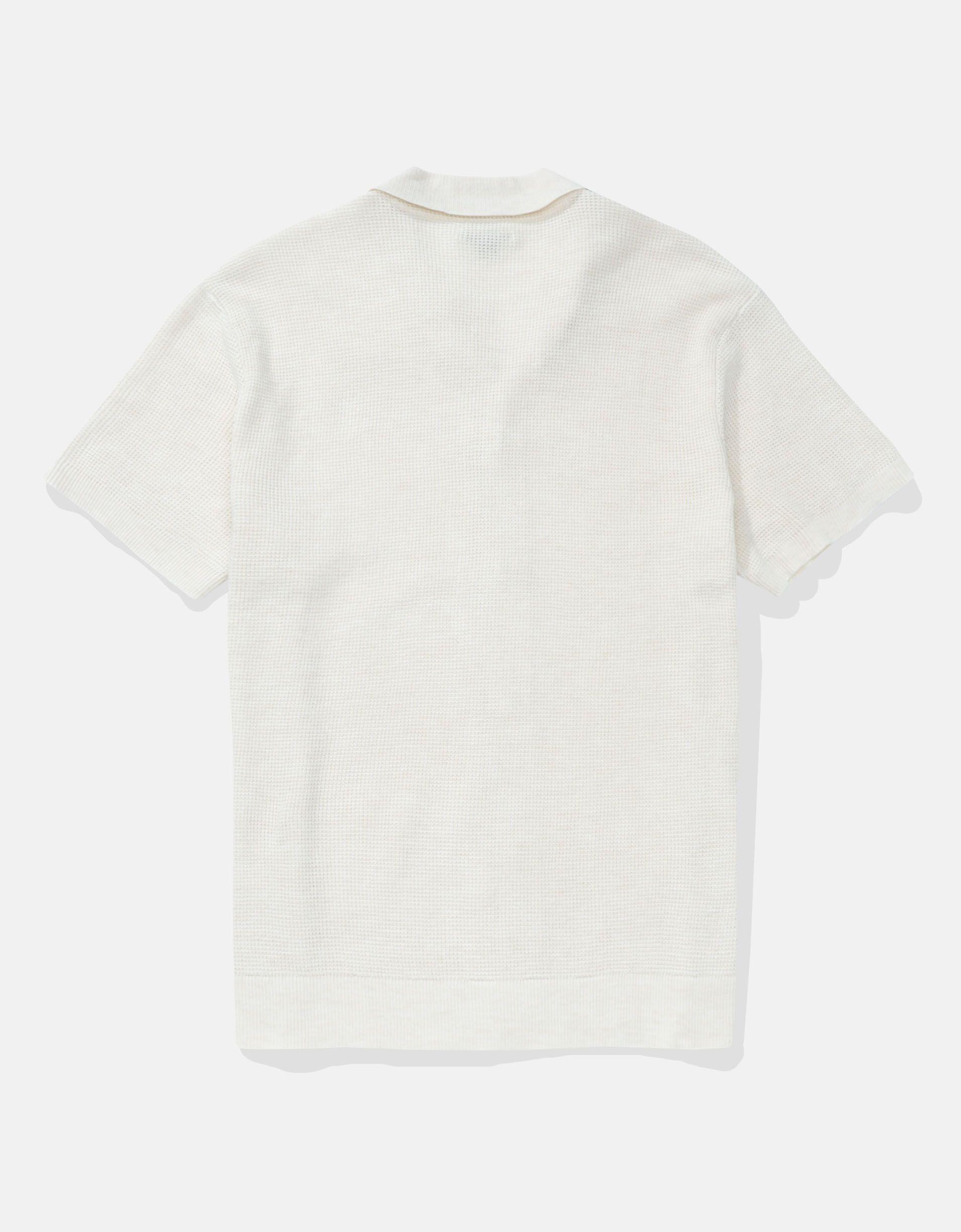 AE Waffle Button-Up Polo Shirt Product Image