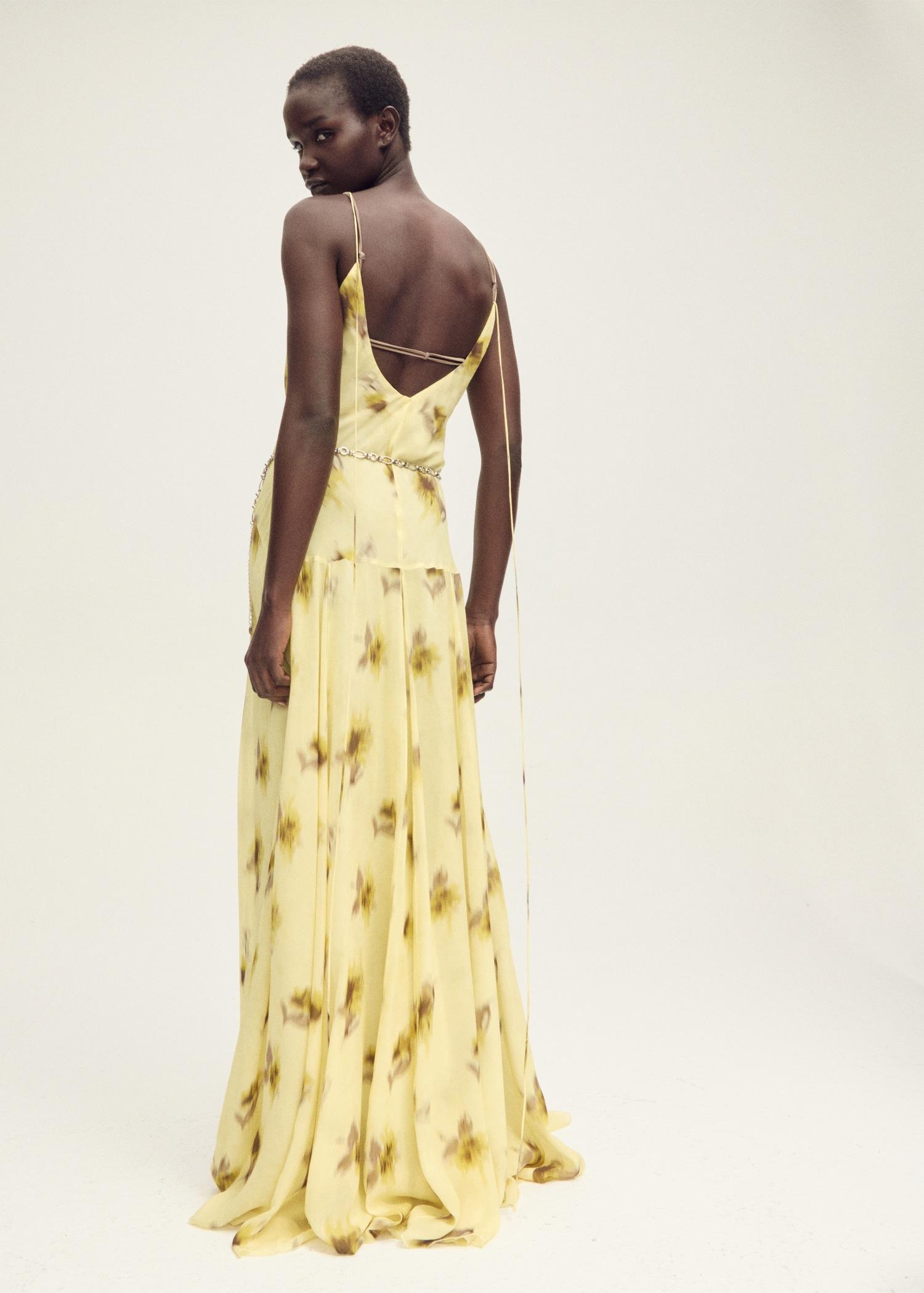 Long floral-print dress - Women | MANGO USA Product Image