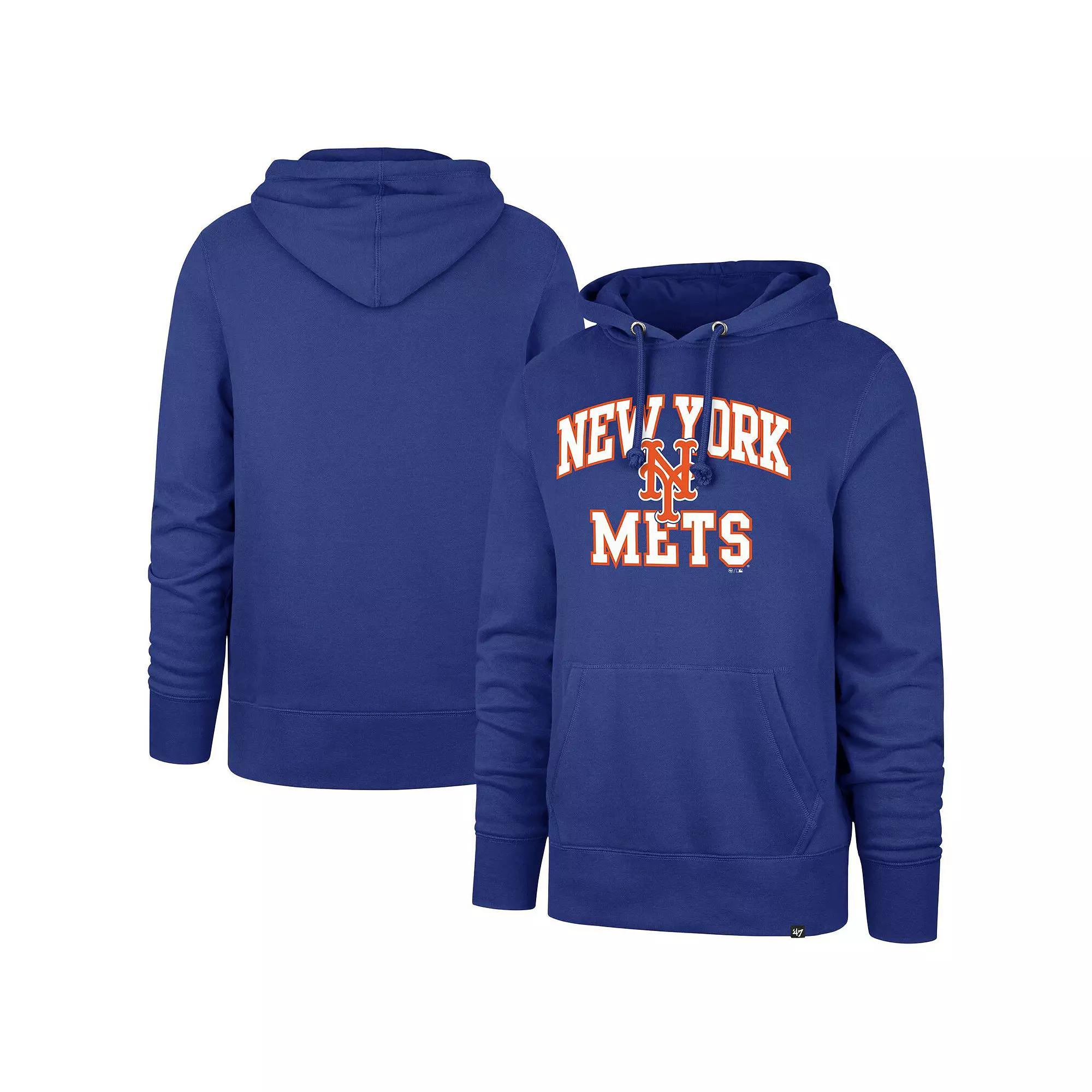 Men's '47  Navy Detroit Tigers Velocity Headline Pullover Hoodie, Size: Medium, Blue Product Image