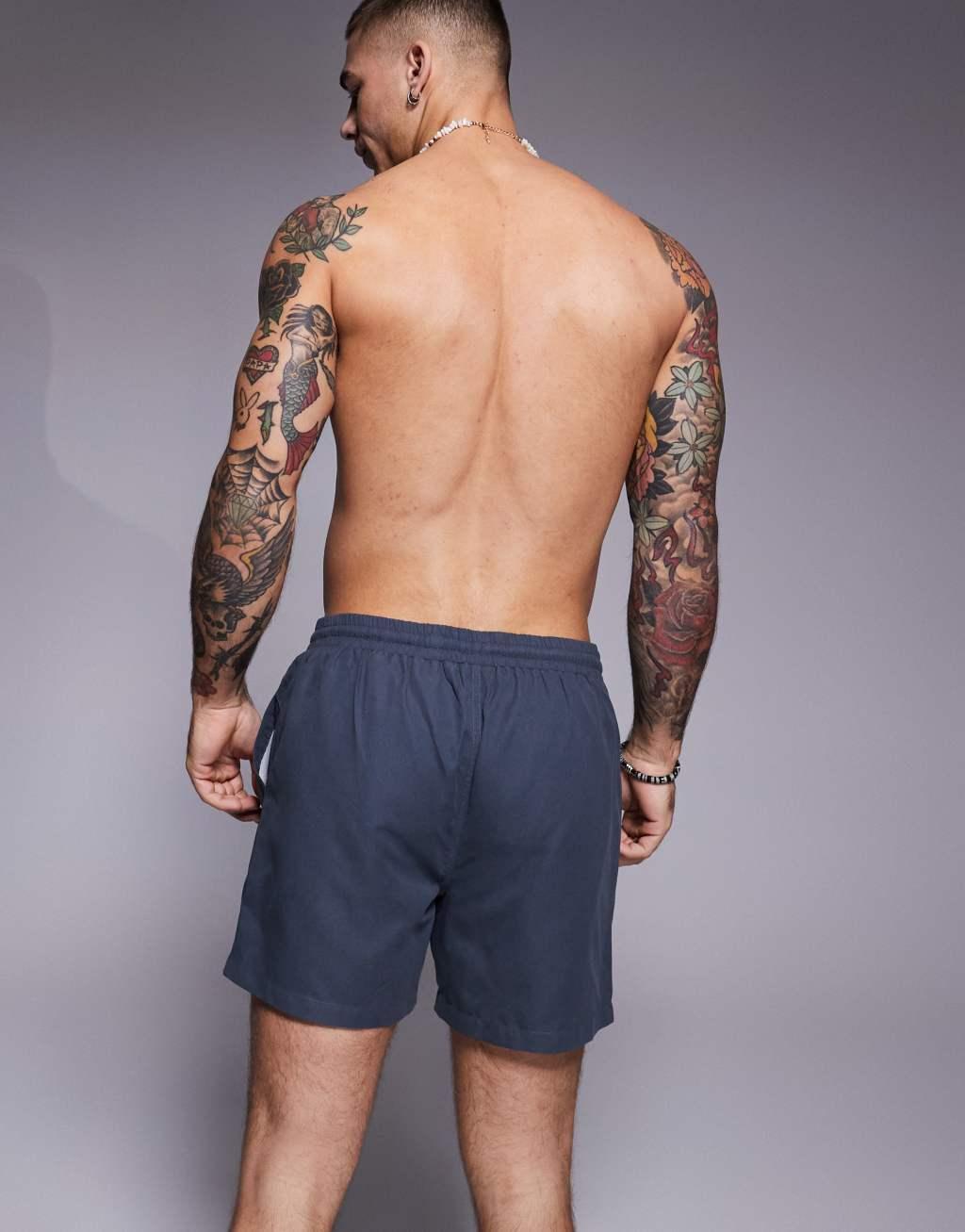 South Beach plain swim shorts in charcoal Product Image