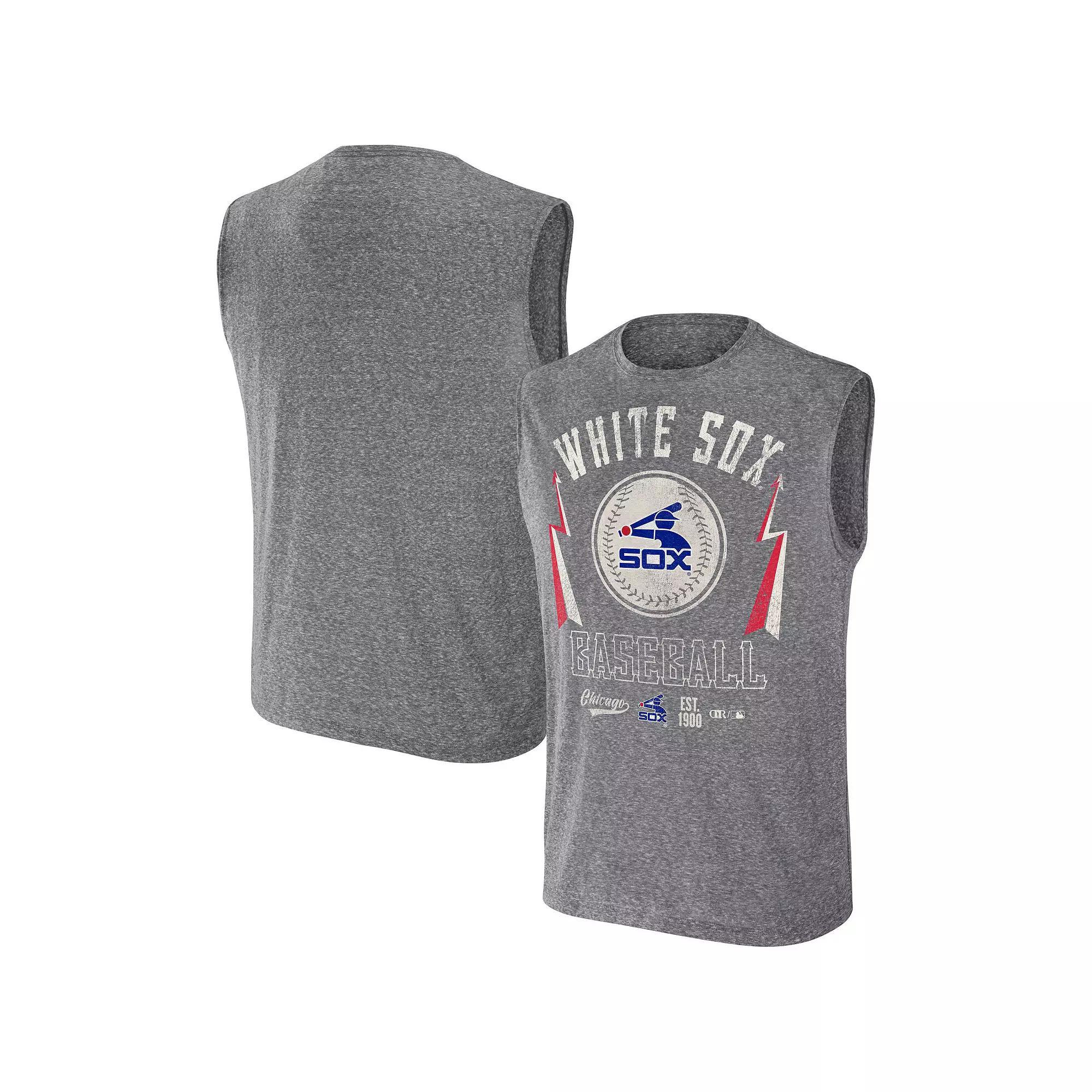 Mens Darius Rucker Collection by Fanatics Charcoal Chicago White Sox Muscle Tank Top Product Image