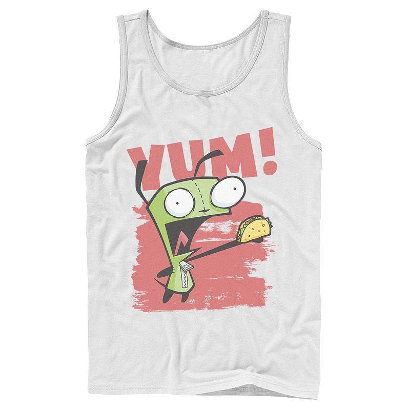 Men's Nickelodeon Invader Zim Gir Screaming Yum! Taco Portrait Graphic Graphic Tank Top, Size: Small, Blue Product Image