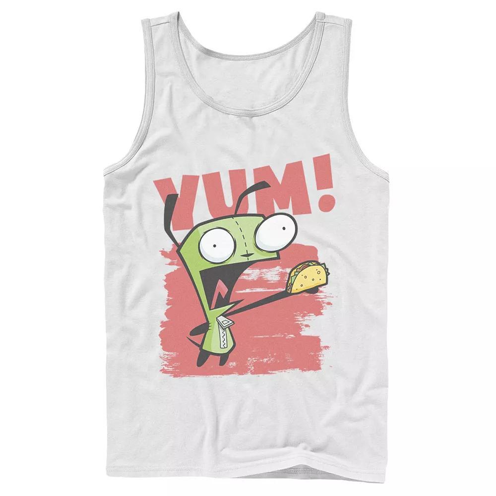Men's Nickelodeon Invader Zim Gir Screaming Yum! Taco Portrait Graphic Graphic Tank Top, Size: Small, Blue Product Image