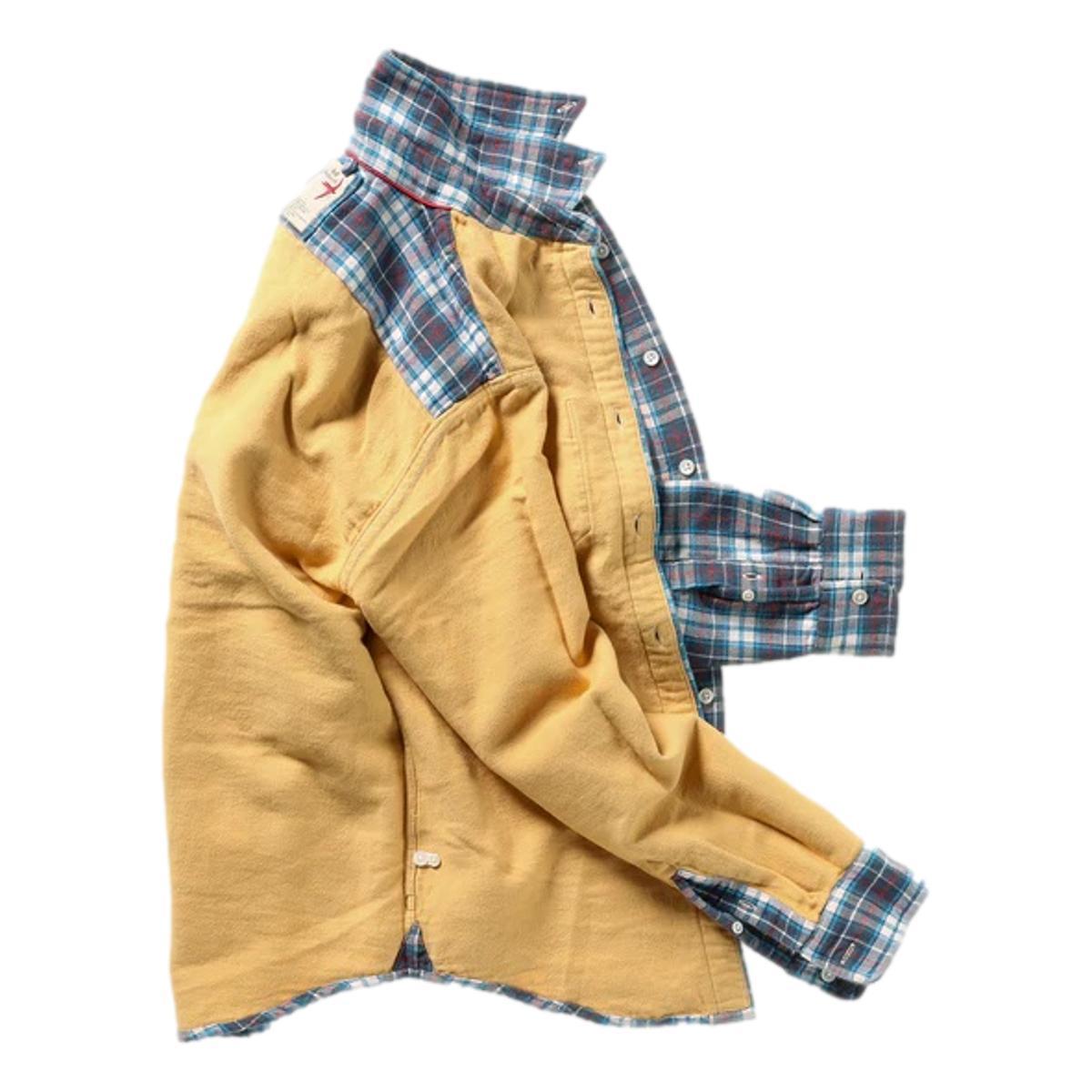 Chamois-Lined Flannel White Navy Red Product Image