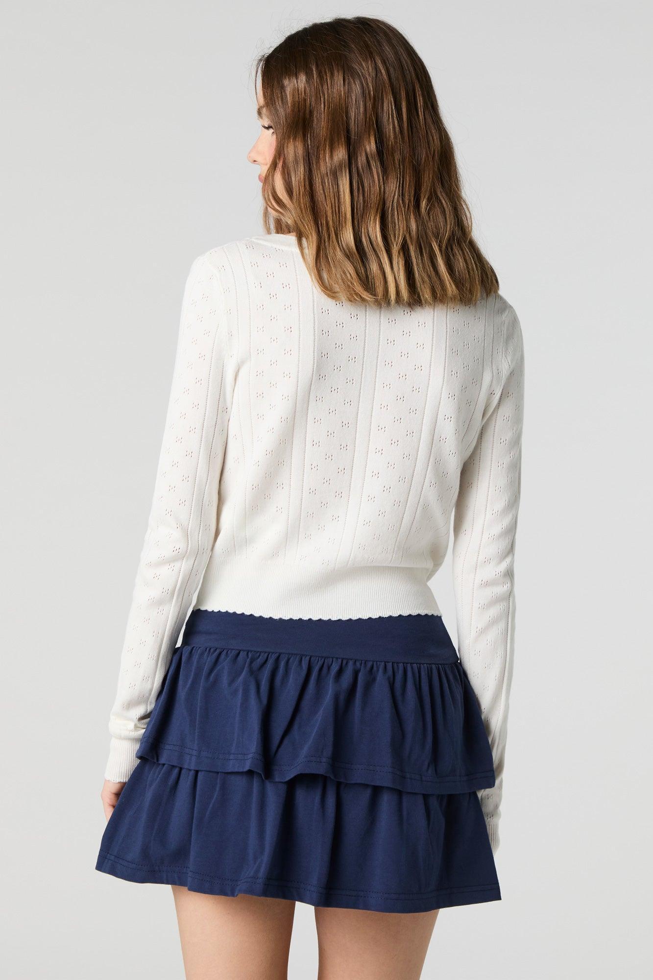 Jersey Ruffled Tiered Mini Skort Female Product Image
