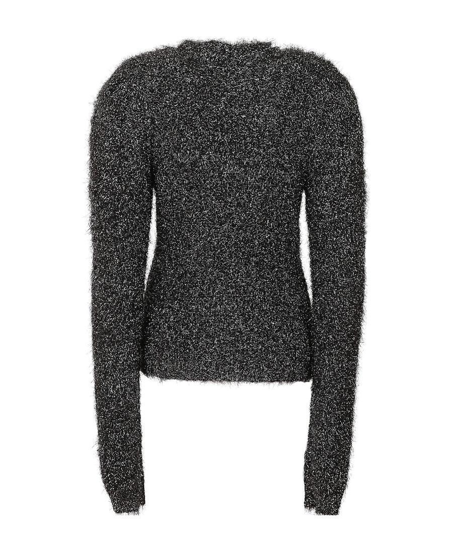 ALBERTA FERRETTI Glitter Detailed Knit Jumper In Grey Product Image
