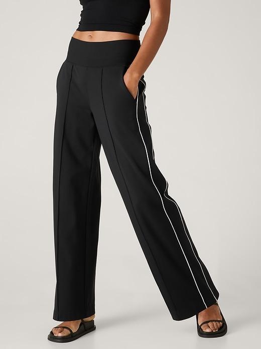 Venice High Rise Track Stripe Wide Leg Pant Product Image